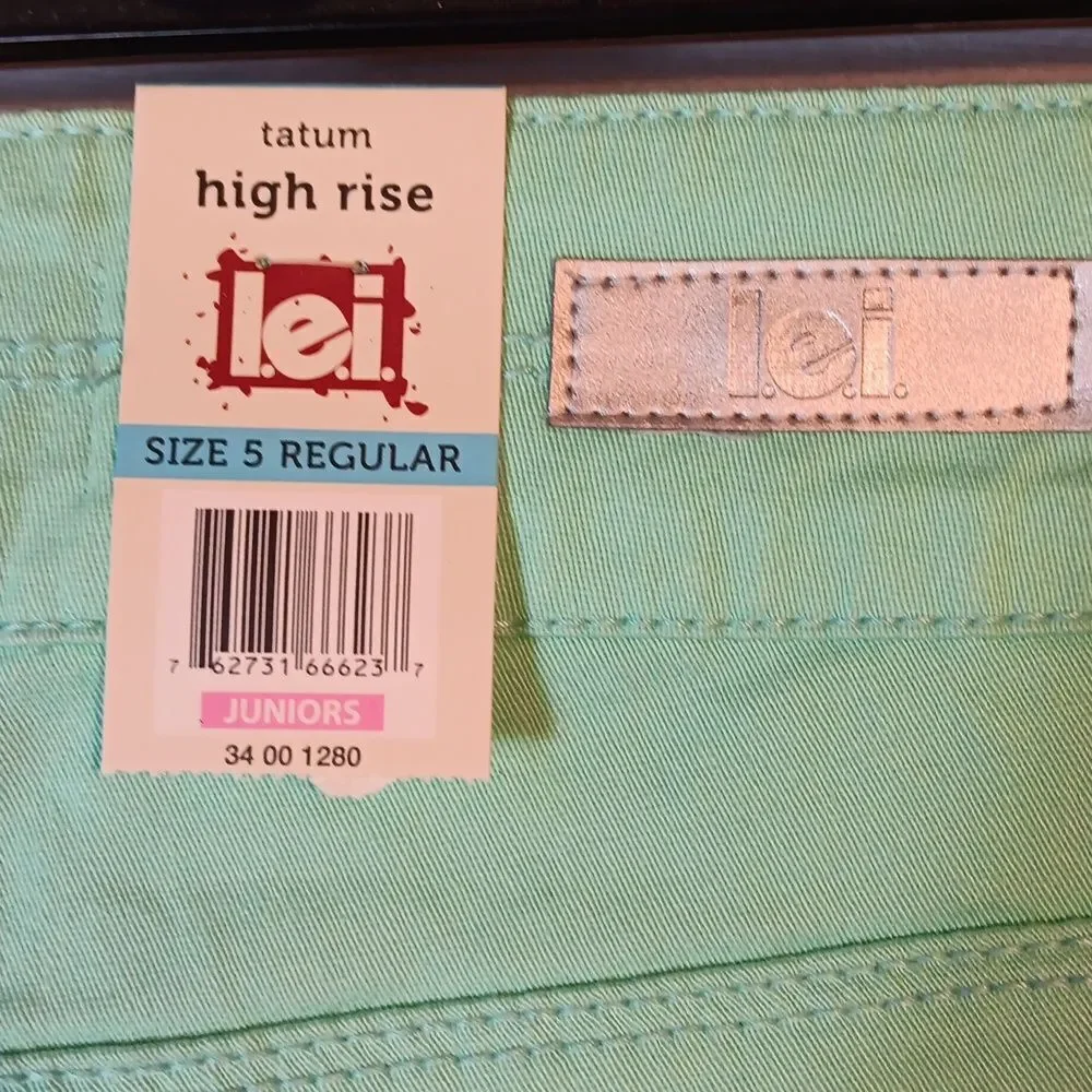 Lei Women's High Rise Mint Denim Shorts